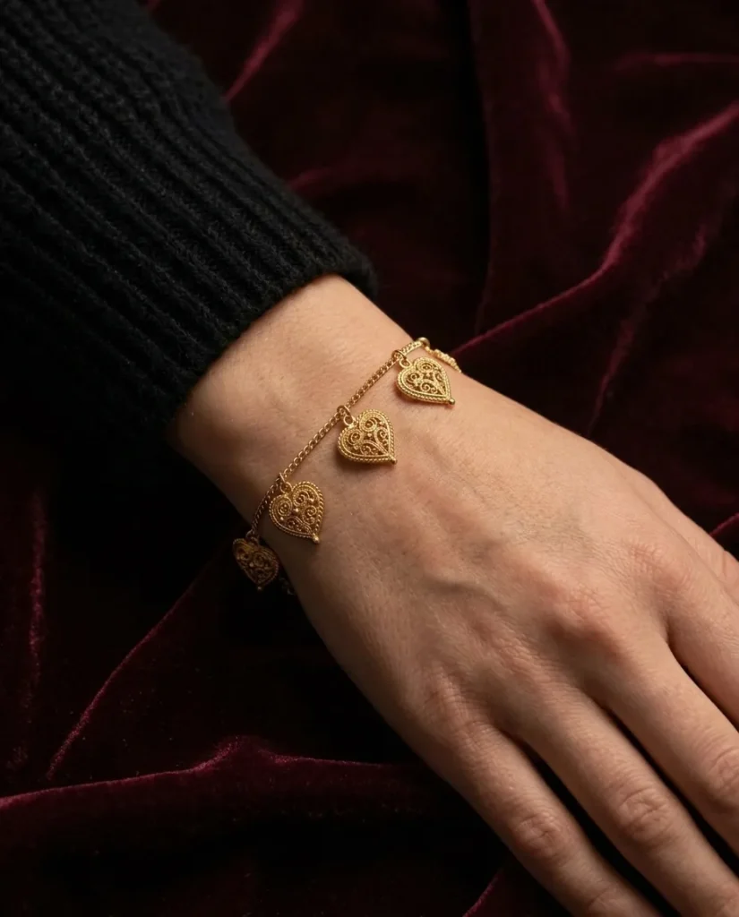 Heart Charm Bracelet – worn