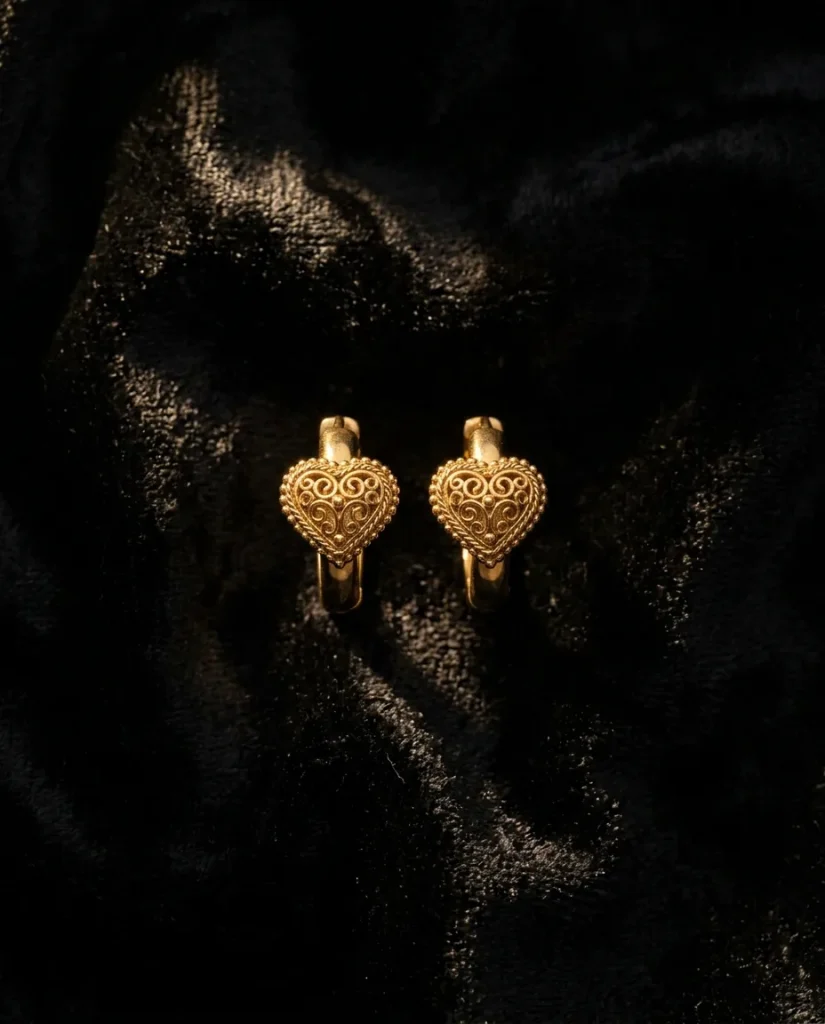 Heart Huggie Earrings