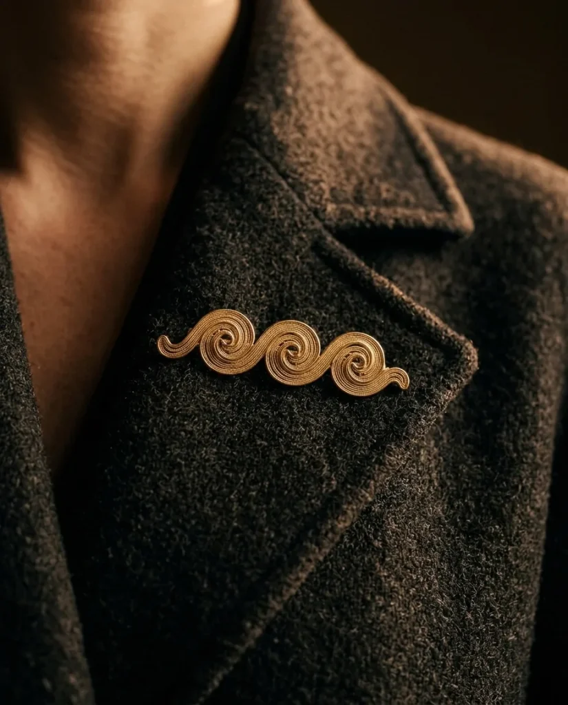Onda Brooch – worn
