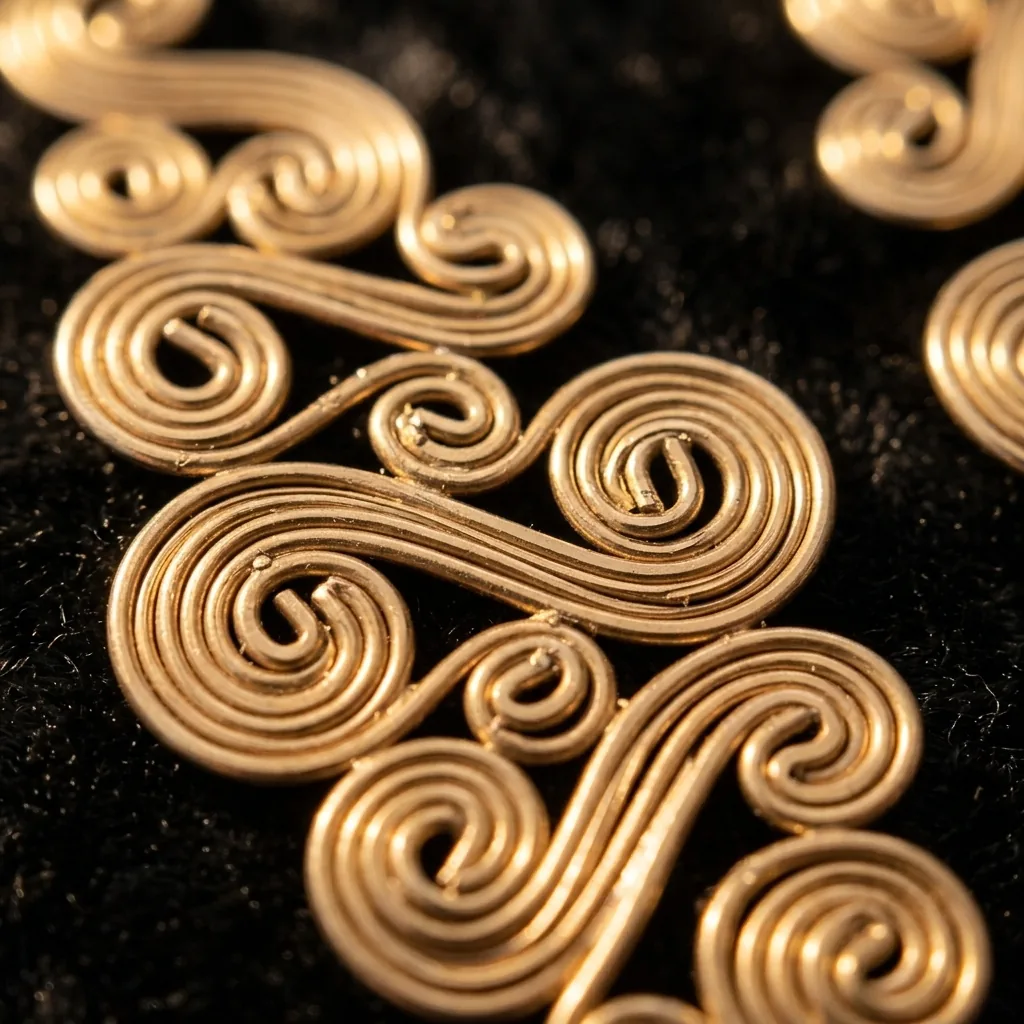Onda Drop Earrings – close-up of the filigree