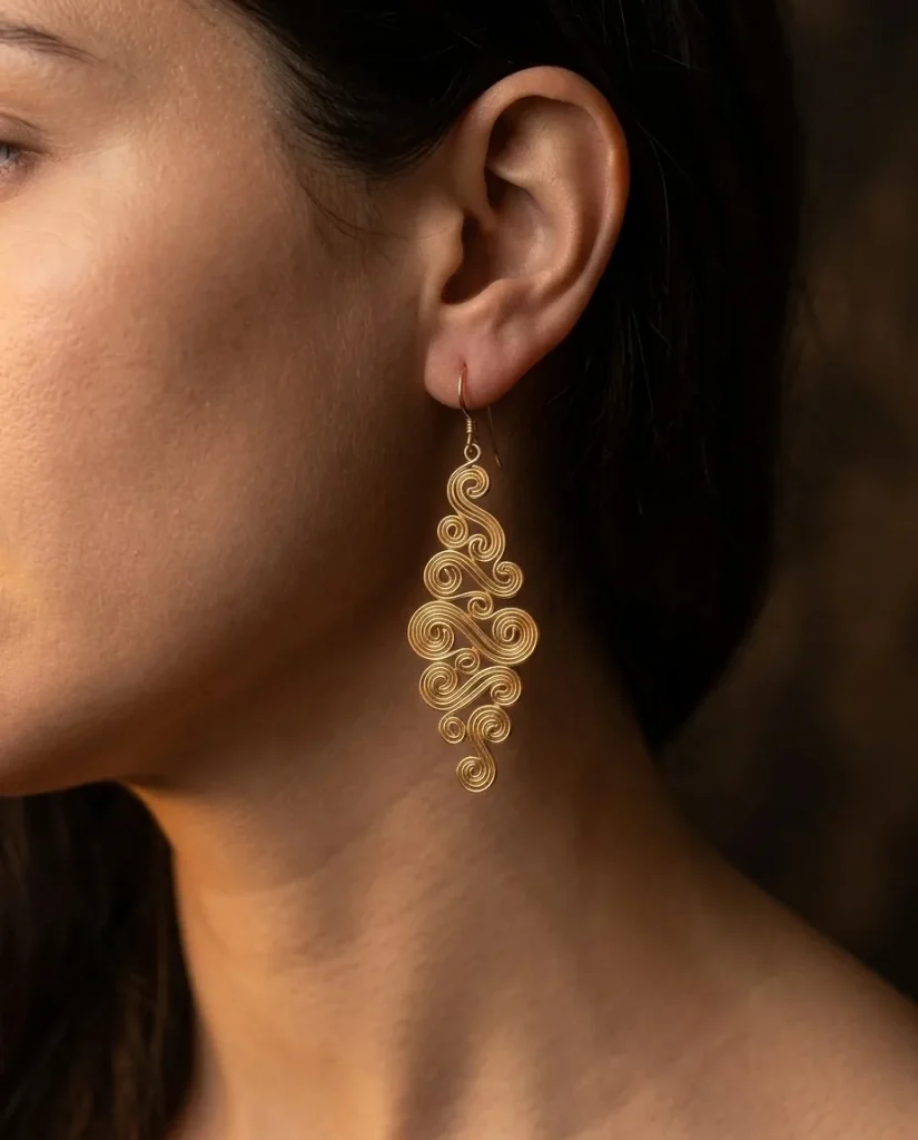 Onda Drop Earrings – worn