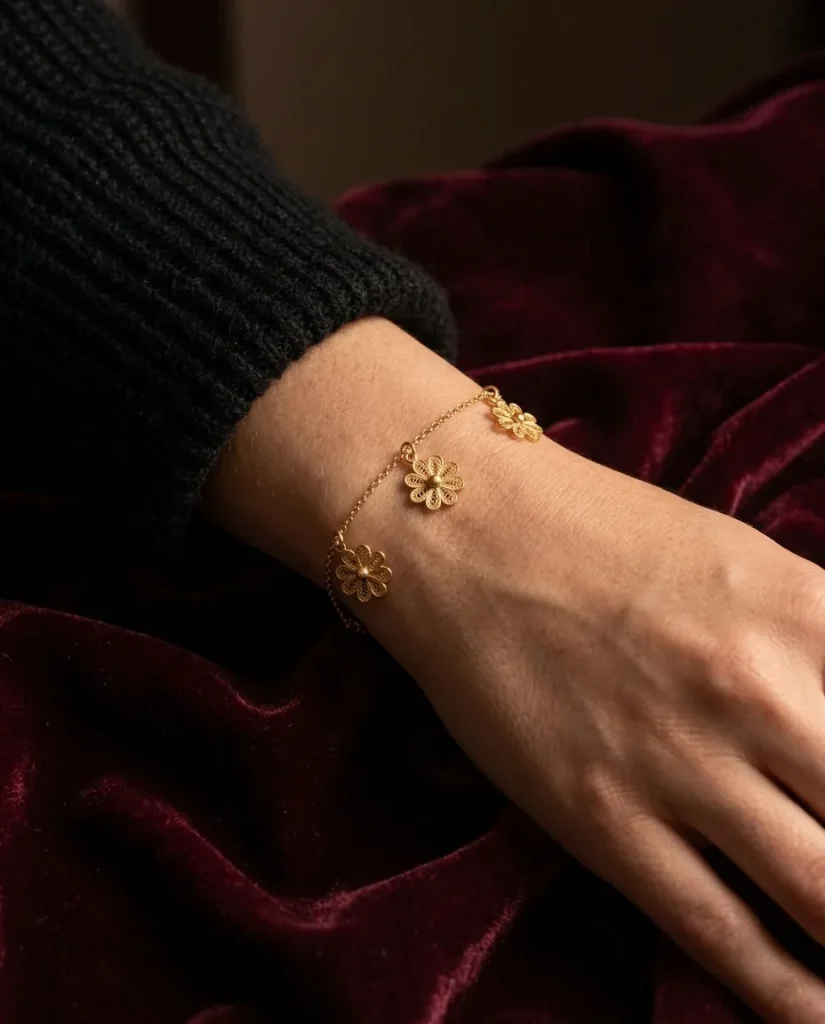 Rosette Charm Bracelet – worn