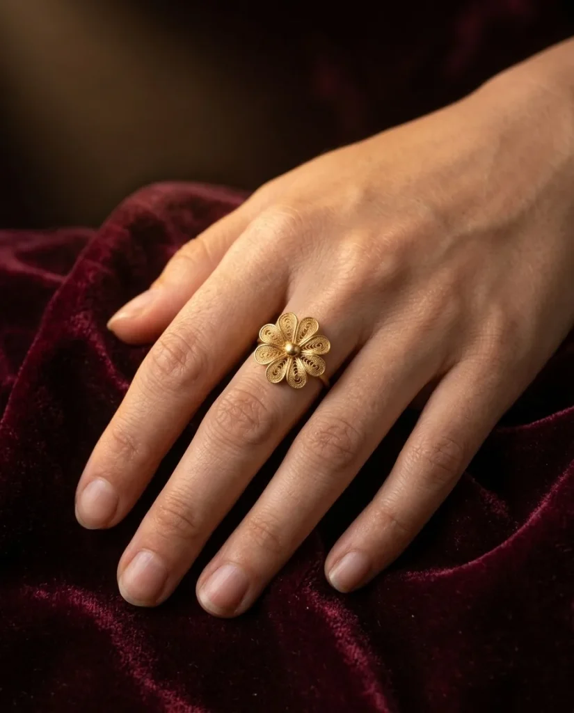 Rosette Ring – worn