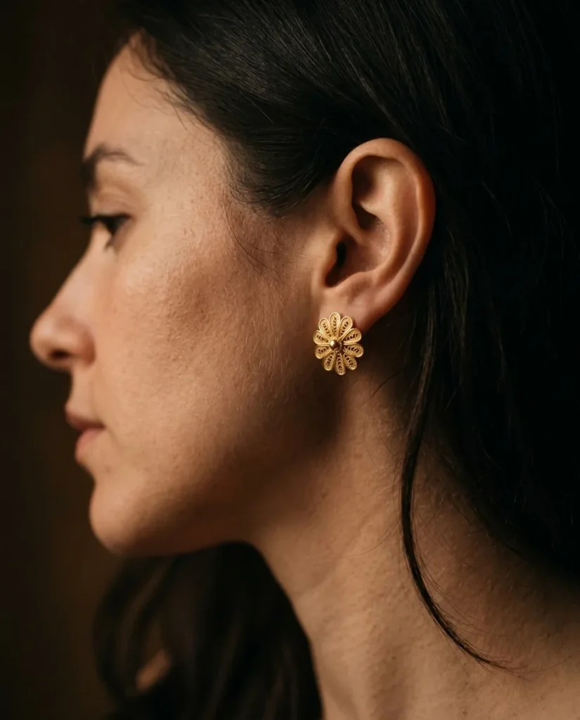 Rosette Studs – worn