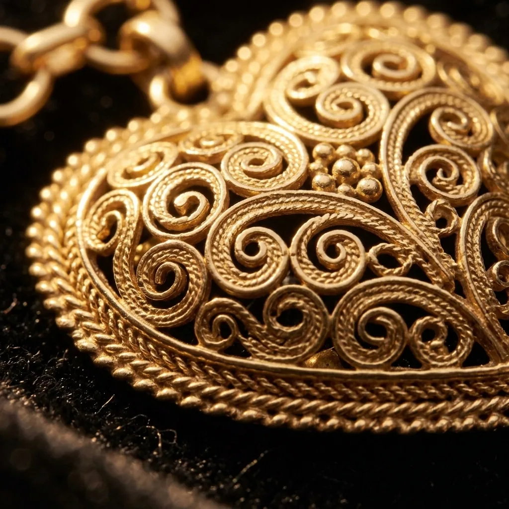 Scroll Link Bracelet – close-up of the filigree