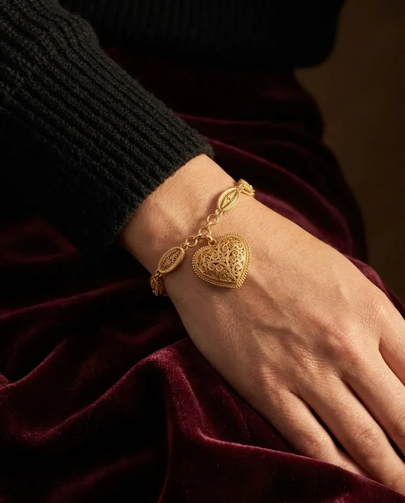Scroll Link Bracelet – worn