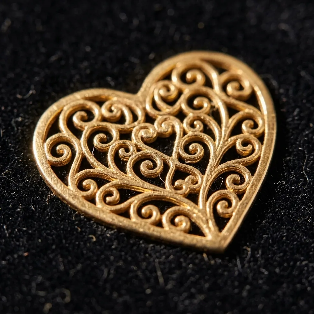 Velvet Necklace Box – close-up of the filigree